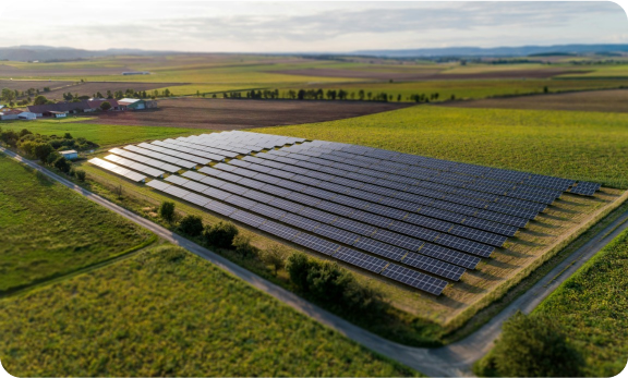 Champ de panneaux photovoltaïques